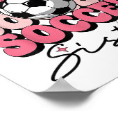 Groovy Soccer Sister Coquette Bow Soccer Poster (Hoek)