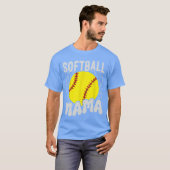 Groovy Softball Mama Softball Daughters Game Mothe T-shirt (Voorkant volledig)
