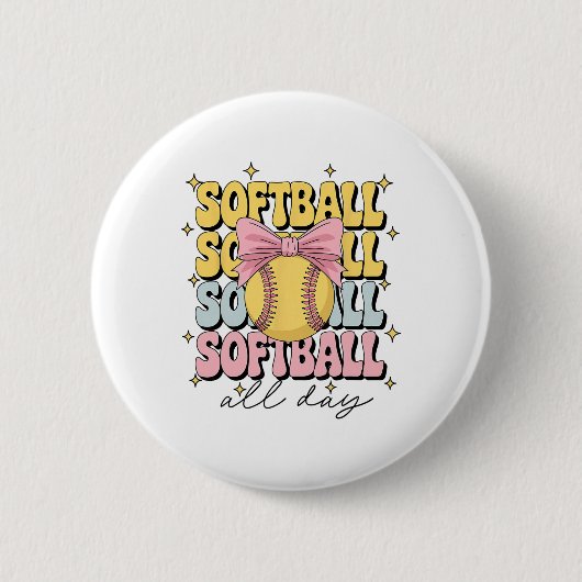 Groovy Softll Coquette Boog Softll Liefhebber Soft Ronde Button 5,7 Cm (Voorkant)