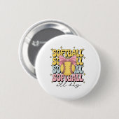 Groovy Softll Coquette Boog Softll Liefhebber Soft Ronde Button 5,7 Cm (Voorkant /achterkant)