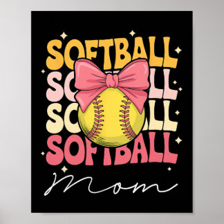 Groovy Softll Mom Mother Coquette Bow Softll  Poster