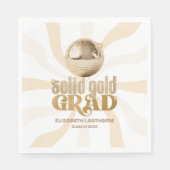 Groovy Solid Gold Afstudeerder Disco Graduation Pa Servet (Voorkant)