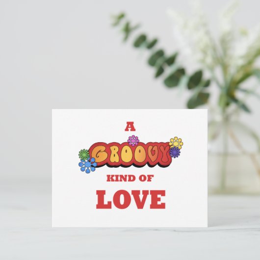 Groovy Soort Liefde Briefkaart (Staand voorkant)
