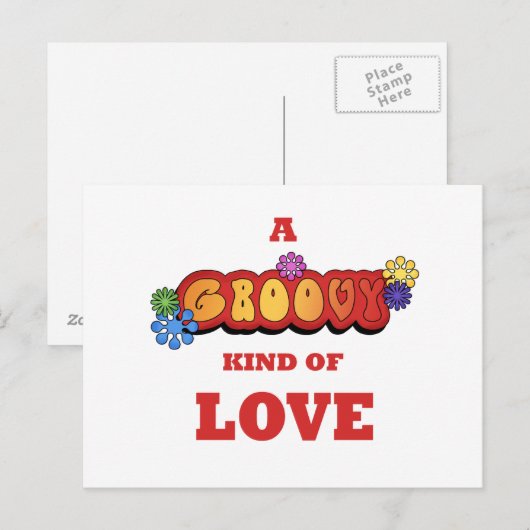 Groovy Soort Liefde Briefkaart (Voorkant / Achterkant)