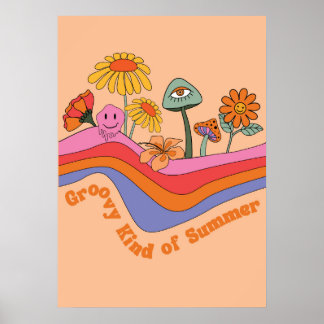 Groovy soort zomer poster