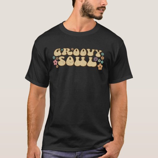 Groovy Soul 70s Funk Afro Retro T-shirt (Voorkant)