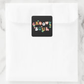 Groovy Soul Vierkante Sticker (Tas)