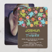 Groovy Space Aliens Kinder Boy Birthday Party nodi Kaart (Voorkant / Achterkant)