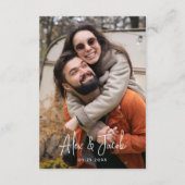 Groovy Sparkle Retro 70s Roze & Rood Foto Bruiloft Bedankkaart (Achterkant)