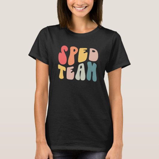 Groovy Sped Team Special Education Crew Sped Squad T-shirt (Voorkant)