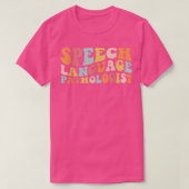 Groovy Speech Language Pathologist Leopard Speech  T-shirt (Design voorkant)