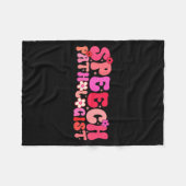 Groovy Speech Pathologist Speech Language Therapy Fleece Deken (Voorkant (Horizontaal))