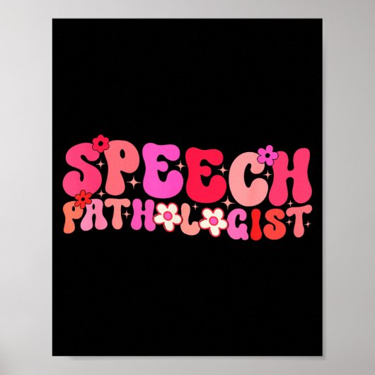 Groovy Speech Pathologist Speech Language Therapy  Poster (Voorkant)