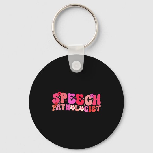 Groovy Speech Pathologist Speech Language Therapy  Sleutelhanger (Voorkant)