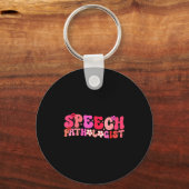 Groovy Speech Pathologist Speech Language Therapy  Sleutelhanger (Voorkant)