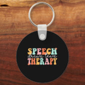 Groovy Speech Therapy Team Therast Speech Language Sleutelhanger (Voorkant)