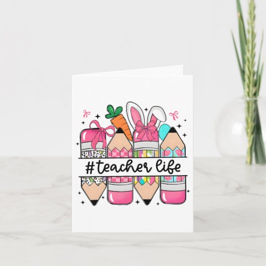 Groovy Speed Teacher Easter Bunny Speed Lesgeven E Kaart (Voorkant)