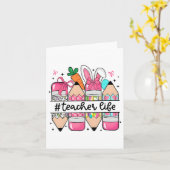 Groovy Speed Teacher Easter Bunny Speed Lesgeven E Kaart (Gele Bloem)
