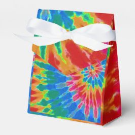Groovy Spiraal Regenboog Tie Dye Bedankdoosjes