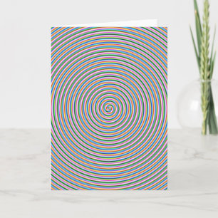 Groovy Spiral Design Print Kaart