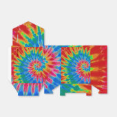 Groovy Spiral Rainbow Tie Dye Bedankdoosjes (Uitgevouwen)