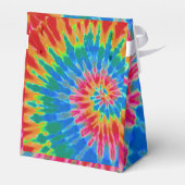 Groovy Spiral Rainbow Tie Dye Bedankdoosjes (Achterkant)