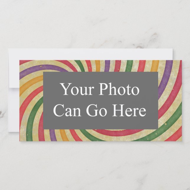 Groovy Spiral Sunbeam Ray Swirl Design Grungy (Voorkant)