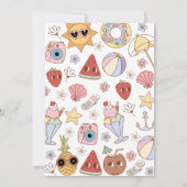 Groovy Splish Splash Beach Bash Verjaardag Kaart (Achterkant)