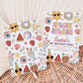 Groovy Splish Splash Beach Bash Verjaardag Kaart
