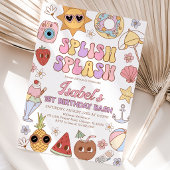 Groovy Splish Splash Beach Bash Verjaardag Kaart