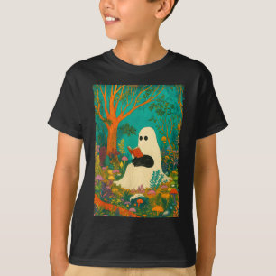 Groovy spookboek Zwarte Kat Halloween T-shirt