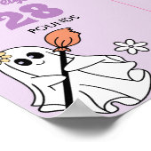Groovy Spooky Een Verjaardag Mijlpaal teken Poster (Hoek)