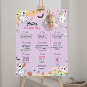 Groovy Spooky Een Verjaardag Mijlpaal teken Poster