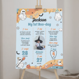 Groovy Spooky Een Verjaardag Mijlpaal teken Poster
