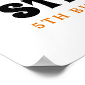 Groovy Spooky Girl Halloween Birthday Welcome Sign Poster (Hoek)