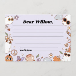 Groovy Spooky Halloween Birthday Time Capsule Card Advieskaart