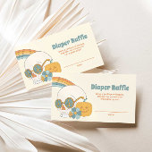 Groovy Spooky Halloween Ghost Boy Luier Raffle Informatiekaartje