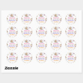 Groovy Spooky Halloween Leuk Verjaardagsfeest Ronde Sticker (Vel)