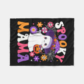 Groovy Spooky Mama Halloween Ghost Pumpkin Hallowe Fleece Deken (Voorkant (Horizontaal))
