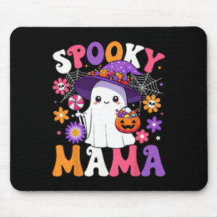 Groovy Spooky Mama Halloween Ghost Pumpkin Hallowe Muismat