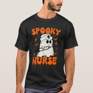 Groovy Spooky Nurse Retro Halloween Nurse Herfst S T-shirt