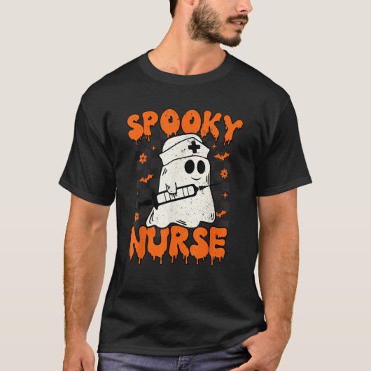 Groovy Spooky Nurse Retro Halloween Nurse Herfst S T-shirt (Voorkant)