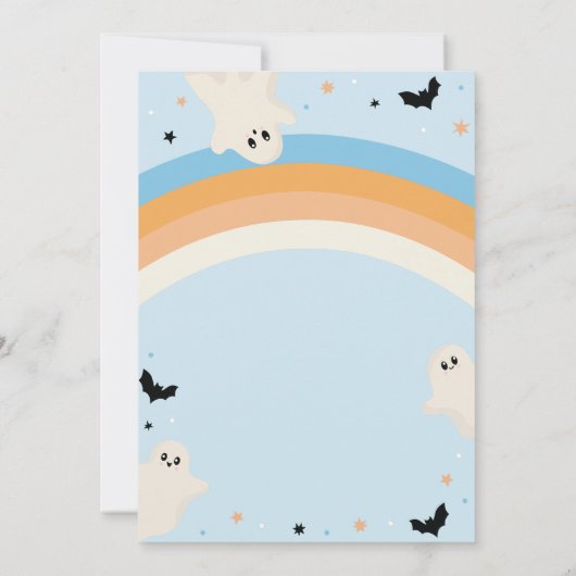 Groovy Spooky One Boy 1st Birthday Halloween Kaart (Achterkant)