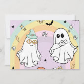 Groovy Spooky One Ghost 1e Verjaardag Uitnodiging (Achterkant)