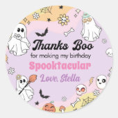 Groovy Spooky One Ghost Party Labels (Voorkant)