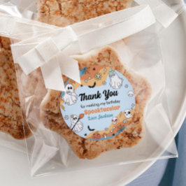 Groovy Spooky One Ghost Party Labels