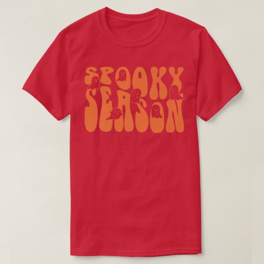 Groovy Spooky Season Boo Ghost Spooky Vibes Hallow T-shirt (Design voorkant)
