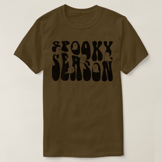 Groovy Spooky Season Boo Ghost Spooky Vibes Hallow T-shirt (Design voorkant)