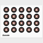 Groovy Spooky Seizoen wat boo Halloween Ronde Sticker (Vel)