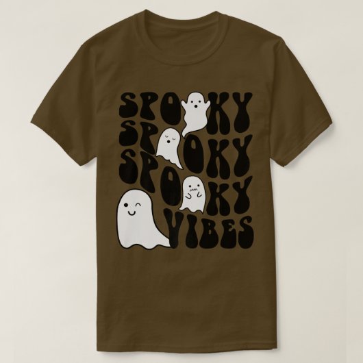 Groovy Spooky Vibes Boo Ghost Spooky Season Funny T-shirt (Design voorkant)